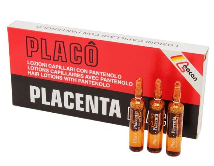 Placentos ampulės skatinančios plaukų augimą Placenta Placo, 12x10ml kaina ir informacija | Priemonės plaukų stiprinimui | pigu.lt