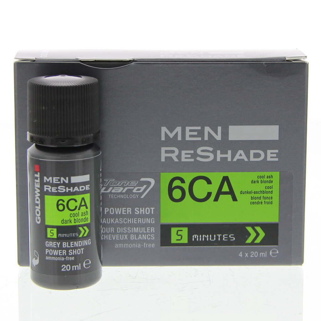 Plaukų dažai Goldwell Men Reshade 6CA Cool Ash Dark Blonde 4 x 20 ml kaina ir informacija | Plaukų dažai | pigu.lt