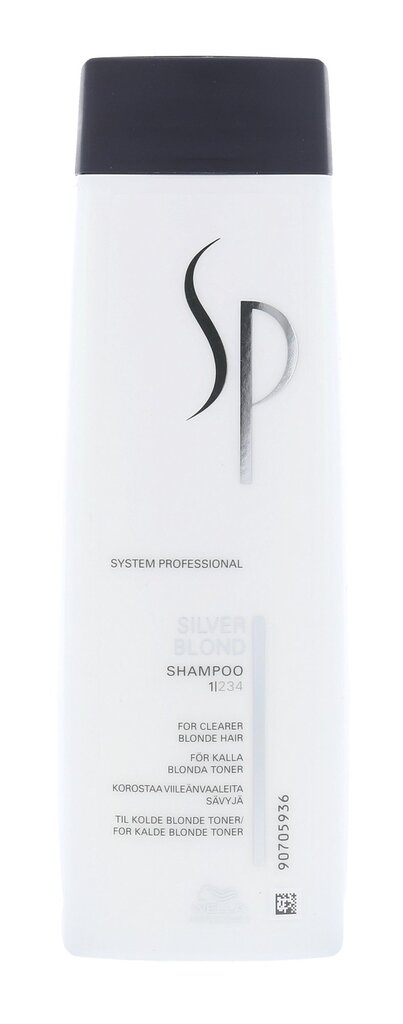 Geltonus tonus neutralizuojantis šampūnas šviesiems plaukams Wella Professionals SP Silver Blond 250 ml цена и информация | Šampūnai | pigu.lt