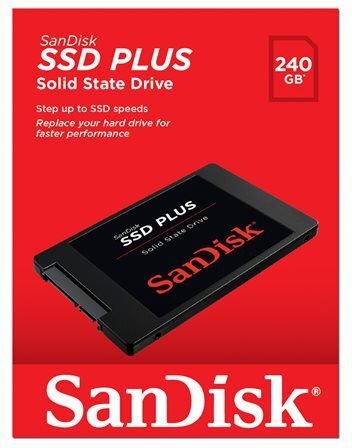 SanDisk PLUS 240GB SATA3 (SDSSDA-240G-G26) цена и информация | Vidiniai kietieji diskai (HDD, SSD, Hybrid) | pigu.lt