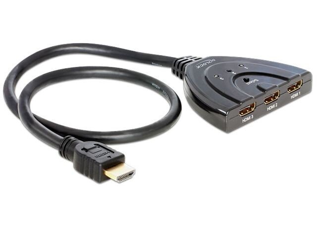 Delock Skirstytuvas 3 įrenginiams (3xHDMI) Dvikryptis kaina ir informacija | Adapteriai, USB šakotuvai | pigu.lt