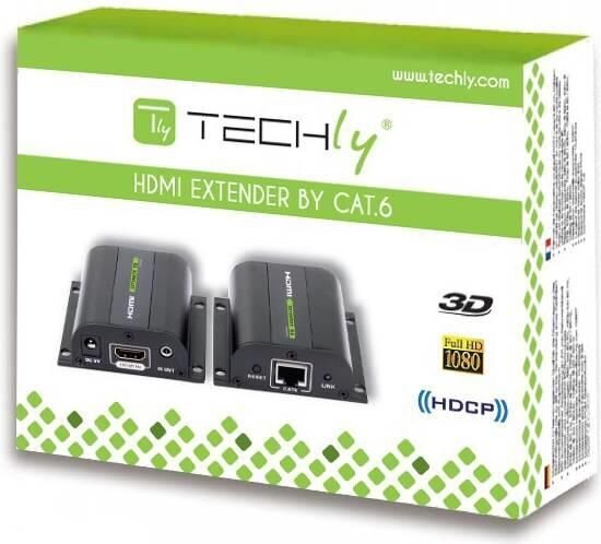 HDMI ilgiklis Techly Full HD 1080p iki 60m Cat6/6a/7 su IR kaina ir informacija | Adapteriai, USB šakotuvai | pigu.lt