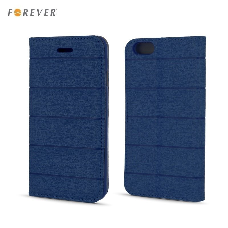 Apsauginis dėklas Forever Smart Magnetic Fix Cloth Line skirtas Apple iPhone 6/6S, Mėlynas kaina ir informacija | Telefono dėklai | pigu.lt
