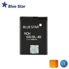 BlueStar Аккумулятор Nokia 6111 N76 7500 Li-Ion 1000 mAh Аналог BL-4B цена и информация | Аккумуляторы для телефонов | pigu.lt