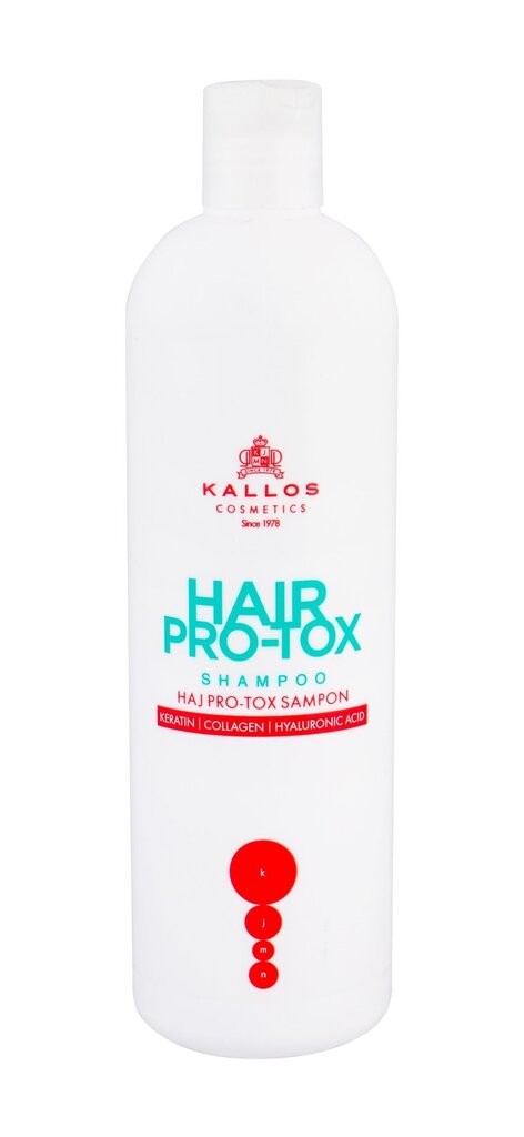 Atkuriamasis šampūnas pažeistiems plaukams Kallos Kjmn Hair Pro-Tox 500 ml цена и информация | Šampūnai | pigu.lt