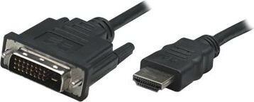 MANHATTAN HDMI/DVI DVI-D DL M/M 1.8M kaina ir informacija | Kabeliai ir laidai | pigu.lt