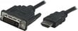 MANHATTAN HDMI/DVI DVI-D DL M/M 1.8M kaina ir informacija | Kabeliai ir laidai | pigu.lt