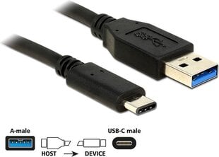 Delock USB-C-USB 3.1 цена и информация | Кабели для телефонов | pigu.lt