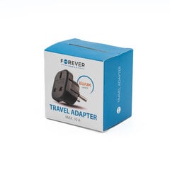 Adapteris Forever EU/UK, juodas kaina ir informacija | Adapteriai, USB šakotuvai | pigu.lt