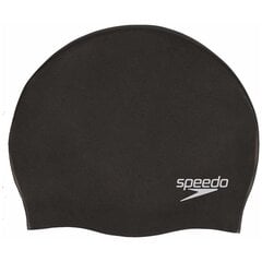 Plaukimo kepuraitė Speedo Plain Moulded, juoda kaina ir informacija | Plaukimo kepuraitės | pigu.lt
