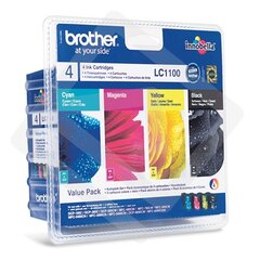 BROTHER VALUE PACK (LC-1100BK/C/M/Y) kaina ir informacija | Kasetės rašaliniams spausdintuvams | pigu.lt