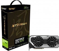 Palit GeForce GTX 1070 JetStream 8GB GDDR5 (256 bit) HDMI, DVI, 3x DP, BOX (NE51070015P2J) kaina ir informacija | Vaizdo plokštės (GPU) | pigu.lt