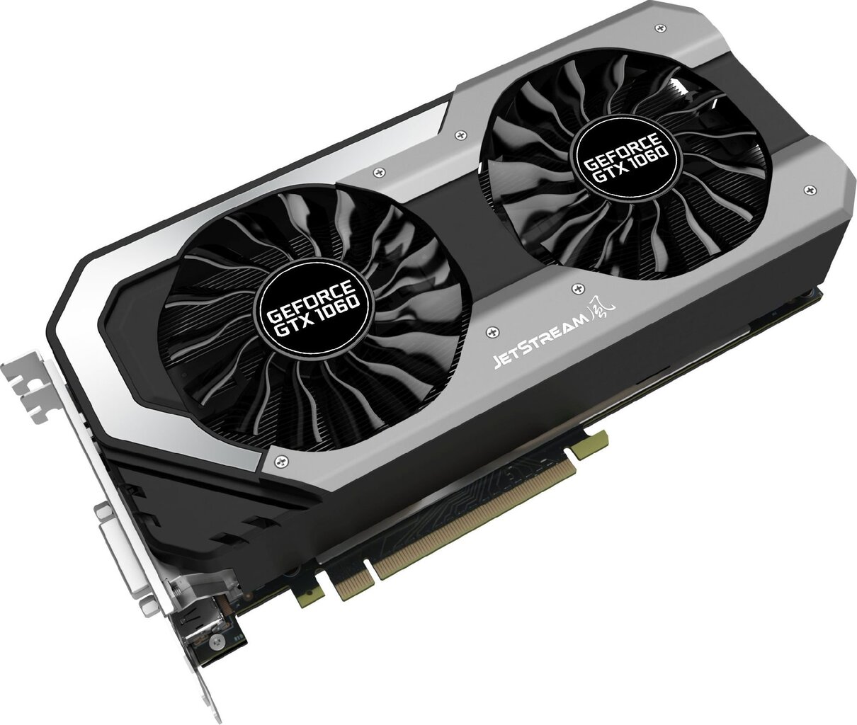 Palit GeForce GTX 1060 Super JetStream 6GB GDDR5 (192 bit) 3x DP, HDMI, DVI (NE51060S15J9J) kaina ir informacija | Vaizdo plokštės (GPU) | pigu.lt