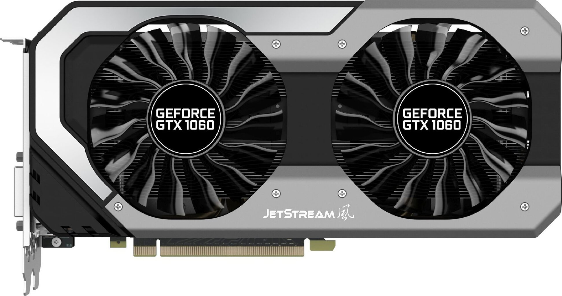 Palit GeForce GTX 1060 Super JetStream 6GB GDDR5 (192 bit) 3x DP, HDMI, DVI (NE51060S15J9J) kaina ir informacija | Vaizdo plokštės (GPU) | pigu.lt