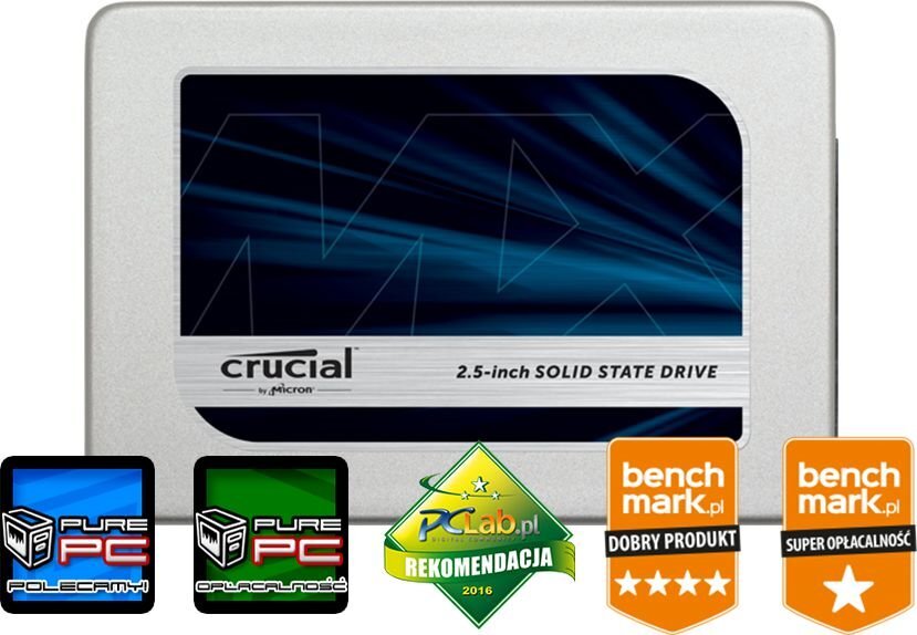 Crucial MX300 525GB SATA3 (CT525MX300SSD1) kaina ir informacija | Vidiniai kietieji diskai (HDD, SSD, Hybrid) | pigu.lt