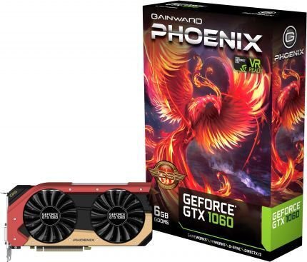 Gainward GeForce GTX1060 Phoenix 6GB GDDR5 (192 Bit) DVI-D, HDMI, 3x DP, BOX (426018336-3729) kaina ir informacija | Vaizdo plokštės (GPU) | pigu.lt