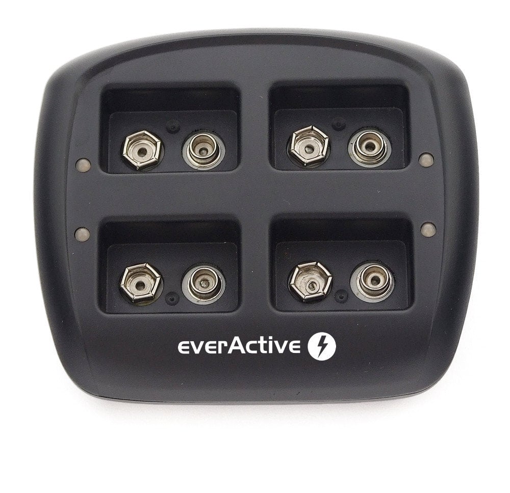 Įkraunamų baterijų įkroviklis everActive, automatinis, 4 x 9V цена и информация | Elementų krovikliai | pigu.lt