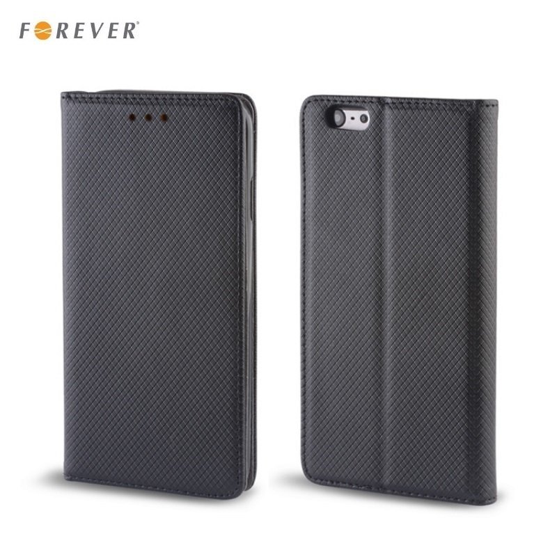 Forever Smart Magnetic Fix Book, skirtas Samsung Galaxy S6 Edge (G925), Juodas kaina ir informacija | Telefono dėklai | pigu.lt