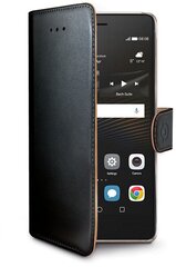 Atverčiamas dėklas Celly WALLY ONE skirtas Huawei Ascend P9 Lite, Juodas kaina ir informacija | Telefono dėklai | pigu.lt