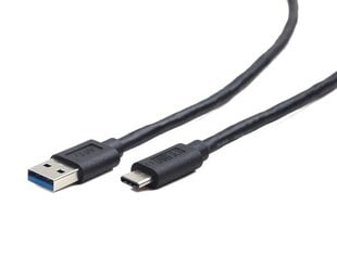 Кабель Gembird USB 3.0 для type-C (AM/CM), 1 м, черный цена и информация | Кабели и провода | pigu.lt