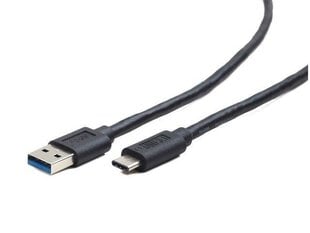 Коммуникационный кабель Gembird USB 3.0 для type-C (AM / CM), 1,8 м, черный цена и информация | Кабели и провода | pigu.lt