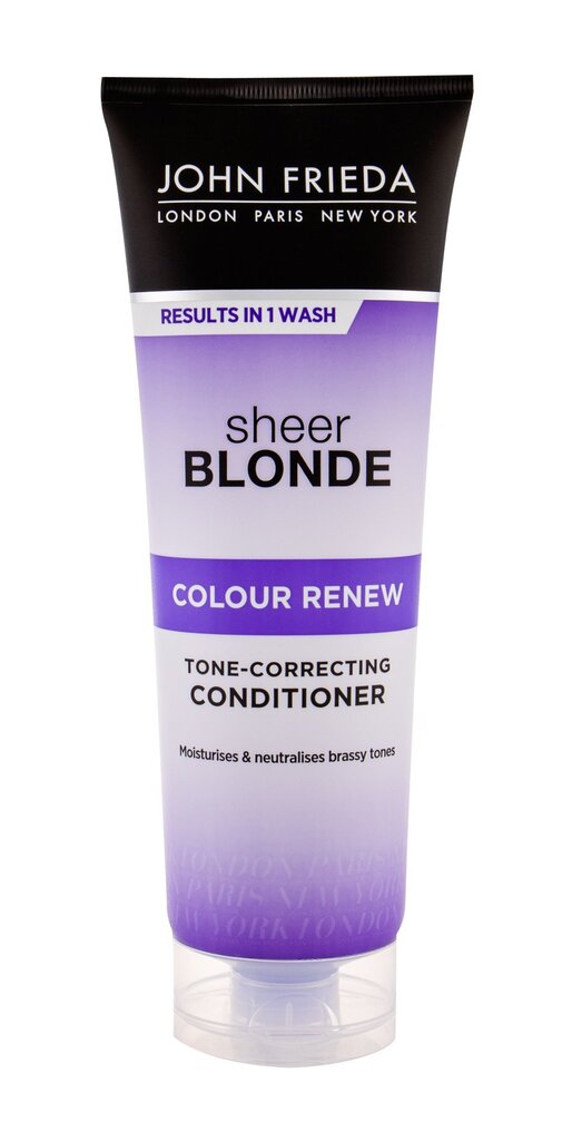 Geltonus tonus neutralizuojantis kondicionierius šviesiems plaukams John Frieda Sheer Blonde Colour Renew 250 ml kaina ir informacija | Balzamai, kondicionieriai | pigu.lt