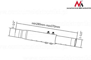 Maclean MC-708 цена и информация | Кронштейны и крепления для телевизоров | pigu.lt
