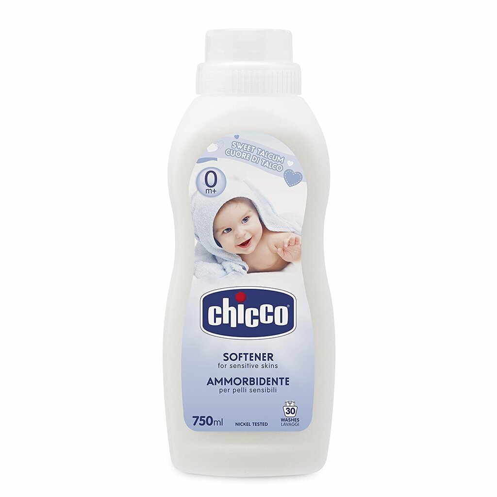 Kūdikių skalbinių minkštiklis Chicco Sweet Talcum 750 ml kaina ir informacija | Skalbimo priemonės | pigu.lt