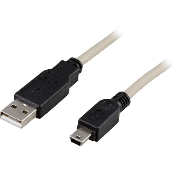 Deltaco USB-A/Mini-USB B, 0.5 m kaina ir informacija | Laidai telefonams | pigu.lt