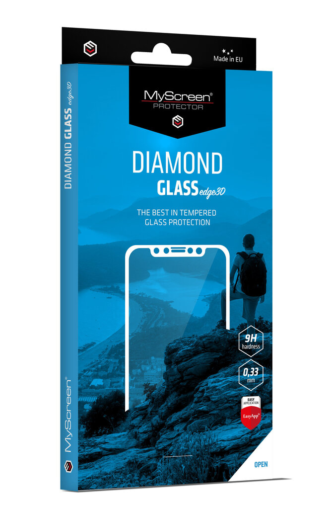 LCD apsauginis stikliukas MyScreen Diamond Edge 3D Apple iPhone 6/6S juodas kaina ir informacija | Apsauginės plėvelės telefonams | pigu.lt