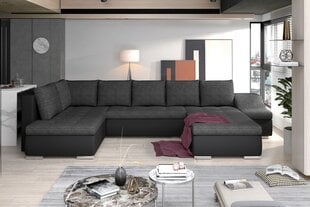 Мягкий угловой диван NORE Giovanni, черный/светло-серый цена и информация | Угловые диваны | pigu.lt