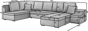 Мягкий угловой диван NORE Giovanni, серый / бежевый цена и информация | Угловые диваны | pigu.lt