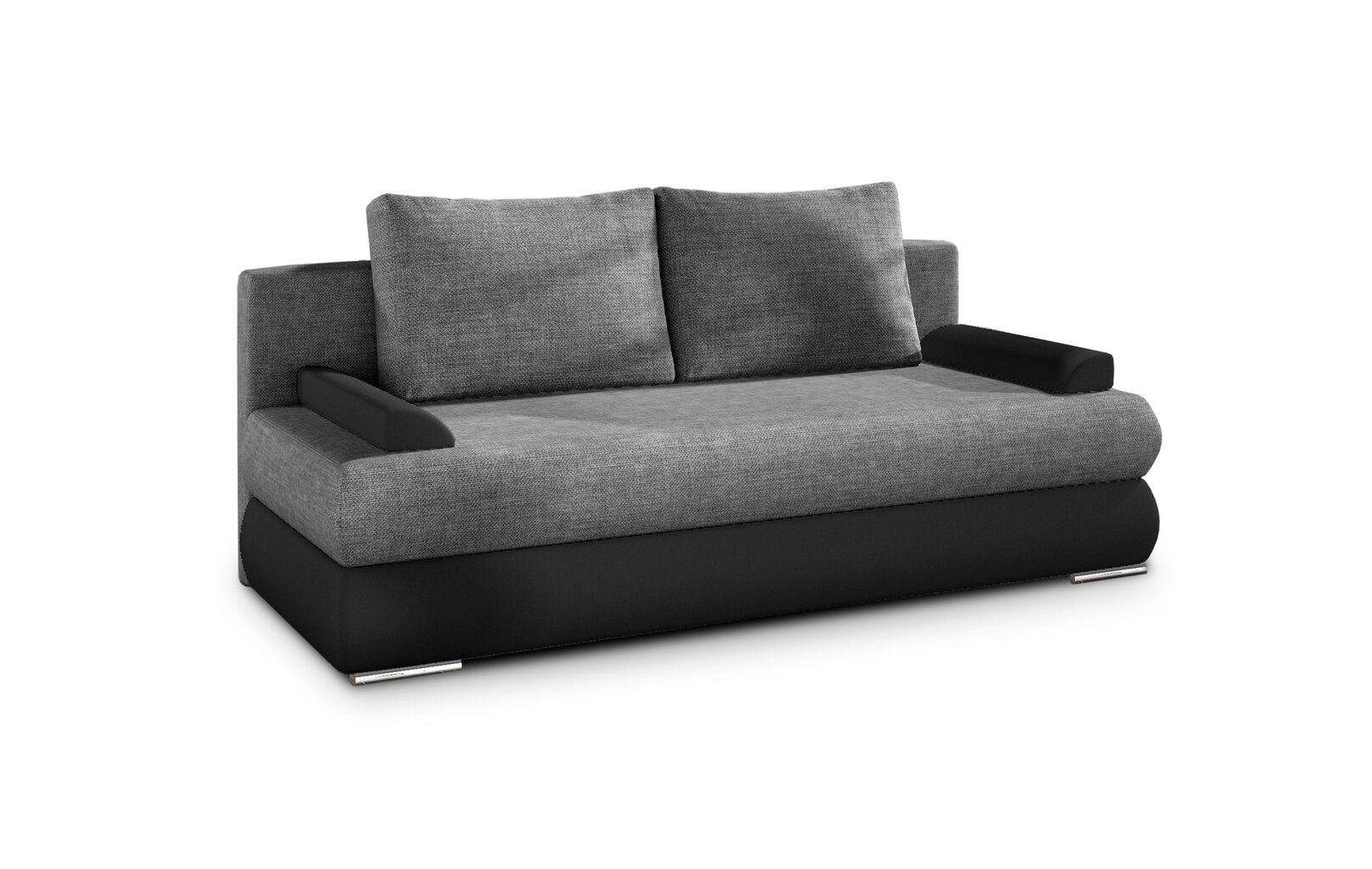 Sofa NORE Milo, juoda/ pilka kaina ir informacija | Sofos | pigu.lt