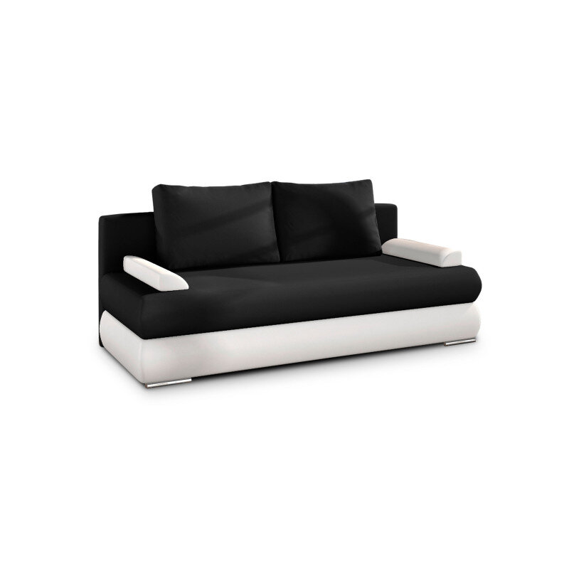 Sofa NORE Milo, juoda/balta цена и информация | Sofos | pigu.lt