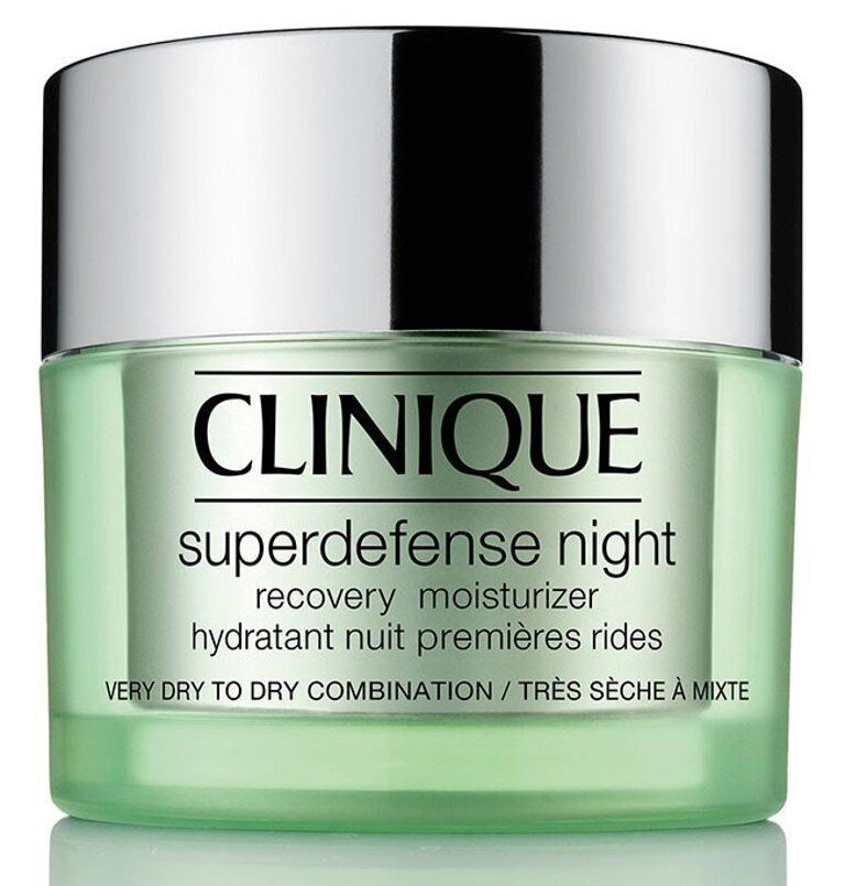 Drėkinamasis naktinis veido kremas Clinique Superdefense Night Recovery Moisturizer, 50 ml цена и информация | Veido kremai | pigu.lt