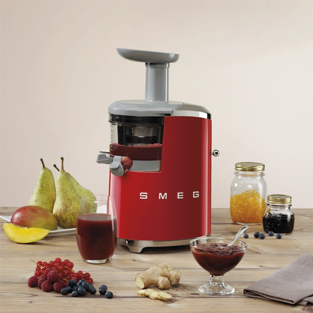 Smeg Red Slow Juicer SJF01RDEU kaina ir informacija | Sulčiaspaudės | pigu.lt