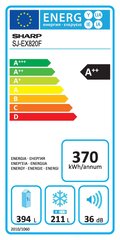 Sharp SJEX820FBE kaina ir informacija | Šaldytuvai | pigu.lt