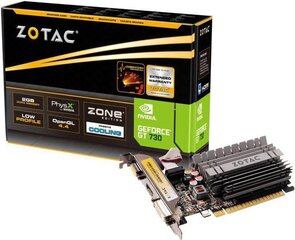 Zotac GeForce GT 730 ZONE Edition Low Profile 2GB DDR3 (64 bit) HDMI, DVI, D-Sub (ZT-71113-20L) kaina ir informacija | Zotac Kompiuterinė technika | pigu.lt