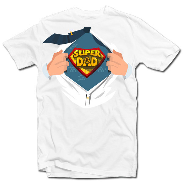 Marškinėliai "Super DAD" kaina ir informacija | Originalūs marškinėliai | pigu.lt