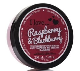 I love Raspberry & Blackberry Nourishing Body Butter 200ml цена и информация | Кремы, лосьоны для тела | pigu.lt