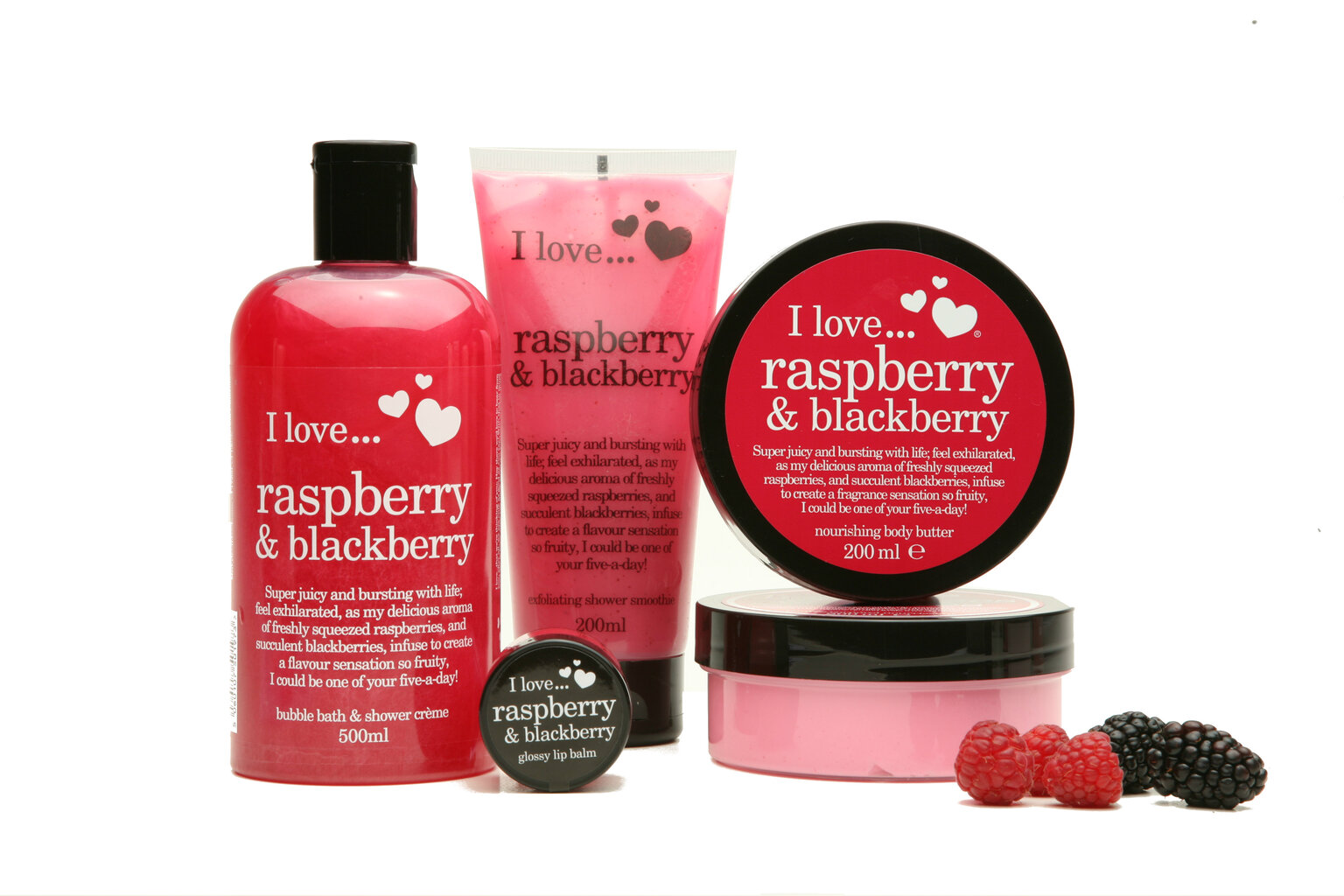 Kūno sviestas I Love... Raspberry & Blackberry, 200 ml kaina ir informacija | Kūno kremai, losjonai | pigu.lt