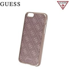 Прочный супер тонкий алюминиевый чехол-крышка GUESS GUHCP6MEPI 4G для Apple iPhone 6 / 6S 4.7inch, розово-золотистый цена и информация | Чехлы для телефонов | pigu.lt