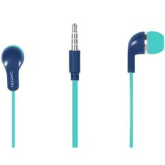 CANYON Stereo Earphones with inline microphone  Green+Blue цена и информация | Наушники | pigu.lt