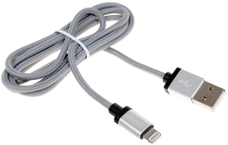 Canyon CNS-MFIC3DG, USB-A/Lightning, 1 m kaina ir informacija | Kabeliai ir laidai | pigu.lt