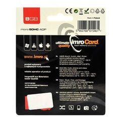 Imro 8 GB, Micro SDHC цена и информация | Карты памяти для телефонов | pigu.lt