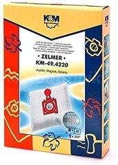 K&M 49.4220, 4 шт. + фильтр цена и информация | Аксессуары для пылесосов | pigu.lt
