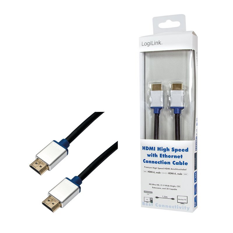 LogiLink HDMI 5.0m kaina ir informacija | Kabeliai ir laidai | pigu.lt