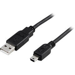 Deltaco USB-24S USB 2.0/A-mini B, 1 м цена и информация | Кабели и провода | pigu.lt