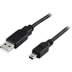 Deltaco, USB A-USB Mini B, 1m цена и информация | Kabeliai ir laidai | pigu.lt