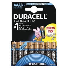 Baterijos DURACELL Turbo AAA LR03 8 vnt цена и информация | Батарейки | pigu.lt